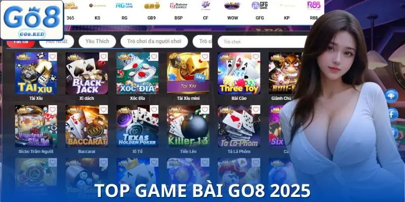 Trải nghiệm thế giới game bài GO8 phong phú 